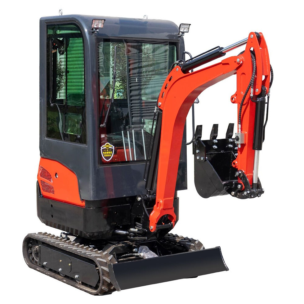 Thumbnail: Chinese mini Small Garden excavator hydraulic crawler excavator 1ton 1.5ton 1.8