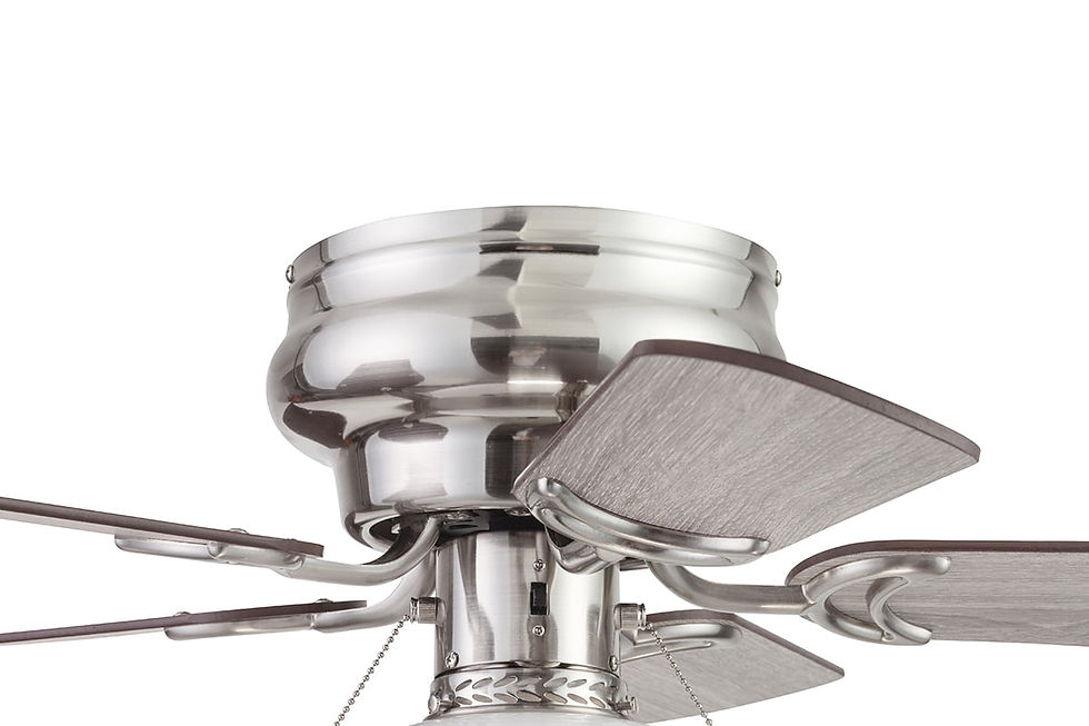 Thumbnail: Prominence Home Hero 28"  Brushed Nickel Low Profile Ceiling Fan with Light