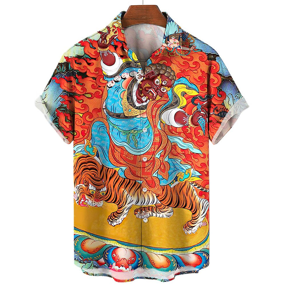 Thumbnail: Social Shirt Everyday Men's Beach Summer Outdoor Vintage Shirts 3D Animal Print