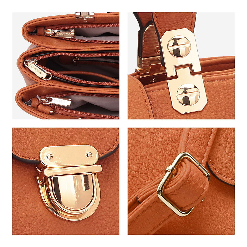 Miniature : Dasein Women Satchel Handbags Top Handle Purse Medium Tote Bag Vegan Leather Sh
