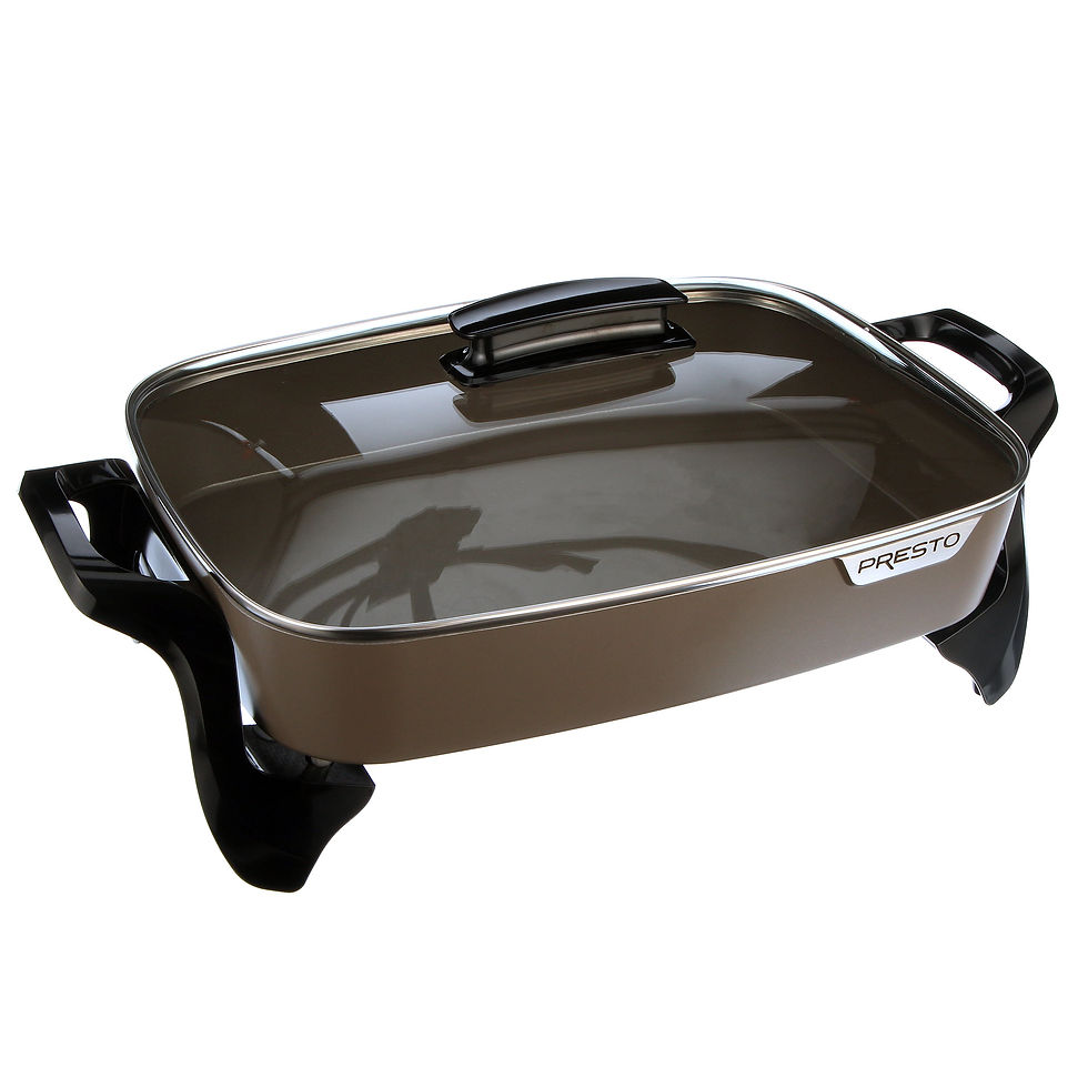 Thumbnail: 16-inch Ceramic Electric Skillet with glass cover 06856