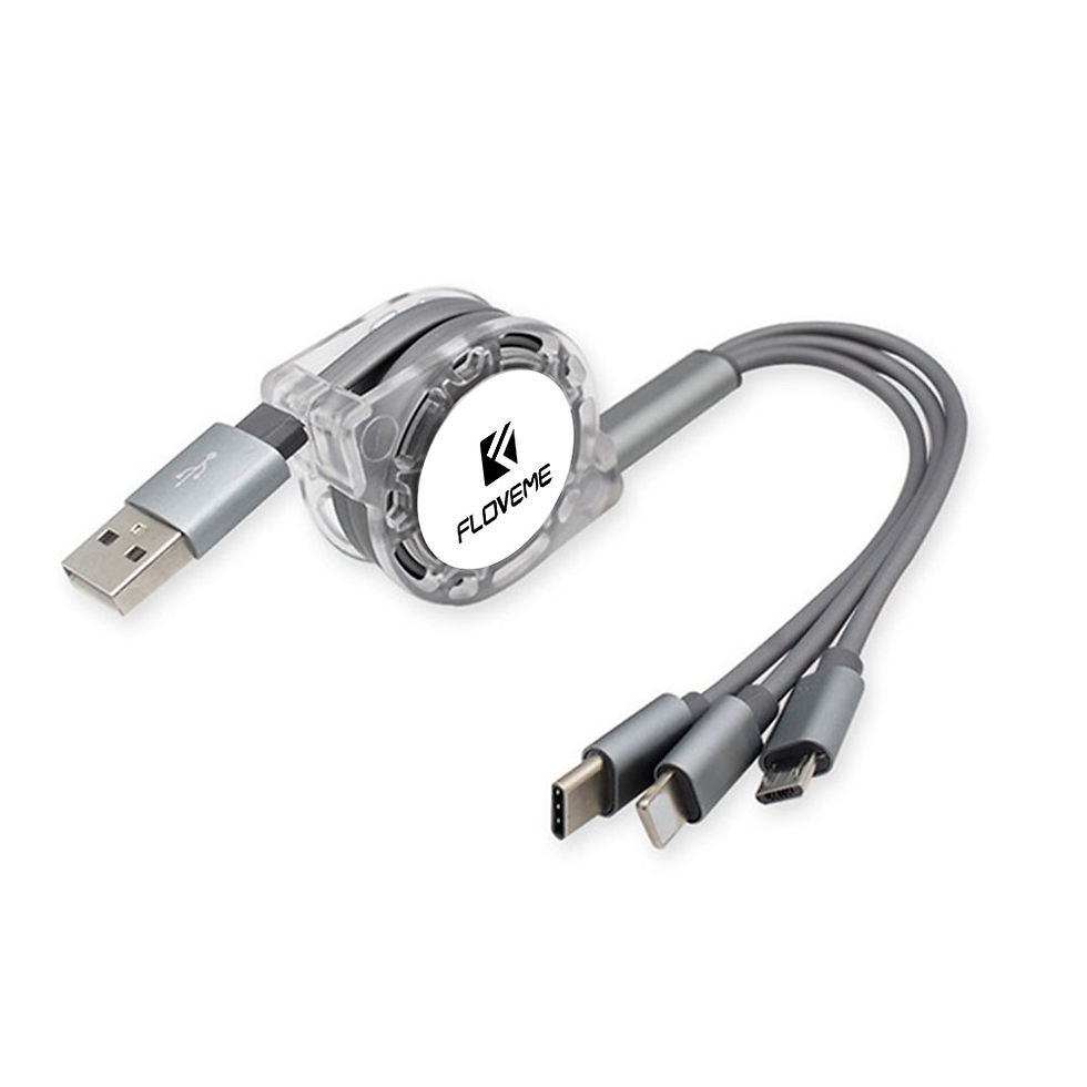 الصورة المصغرة: FLOVEME 3 in 1 USB Cable For Lightning Type C Micro USB Fast Charging Cable For