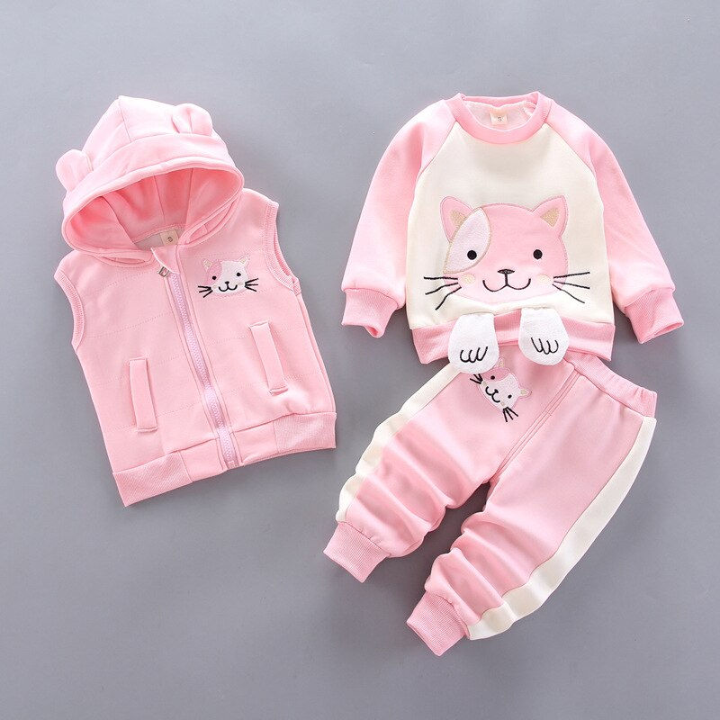 Thumbnail: Winter Baby Boy Girl Clothes Christmas Child Clothing Suits Coat Pants 3 pcs Co