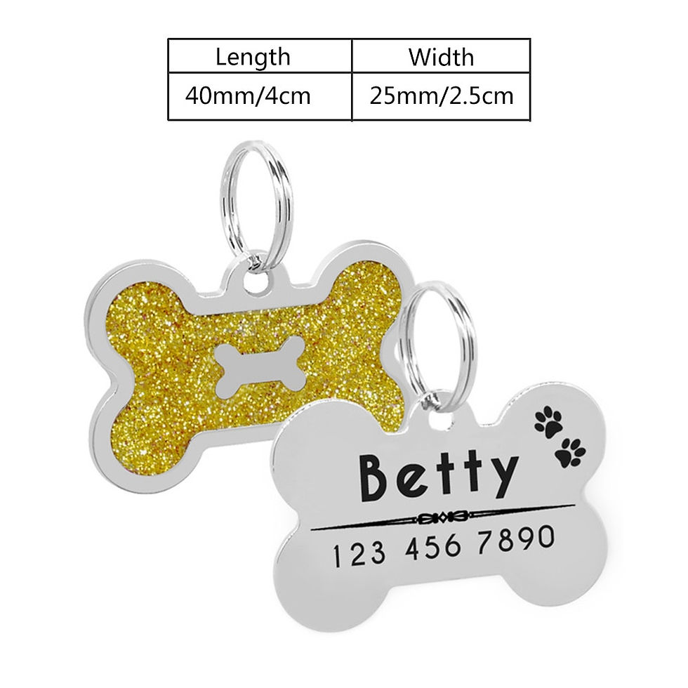 Thumbnail: Personalized Dog ID Tags Engraved Metal Tag for Small Dogs Name Collar