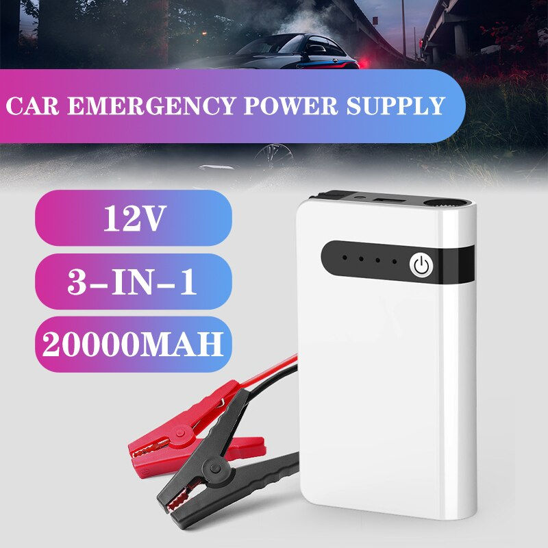 Thumbnail: 12V 20000mAh Car Jump Starter Emergency Battery Booster Powerbank Waterproof LE