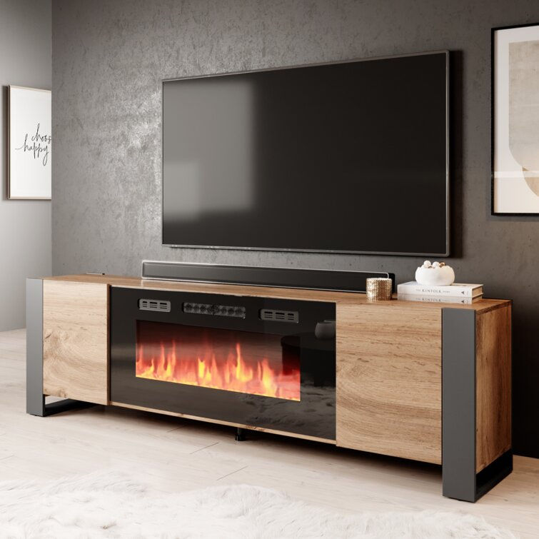 Thumbnail: TV Stand for TVs up to 85" with Fireplace Included