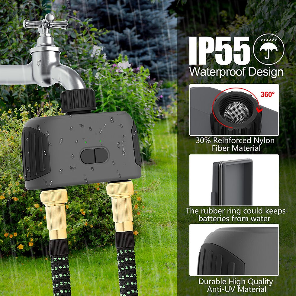 Thumbnail: WiFi Bluetooth-compatible Garden 2-Way Water Timer Smart Solenoid Valve Wireles