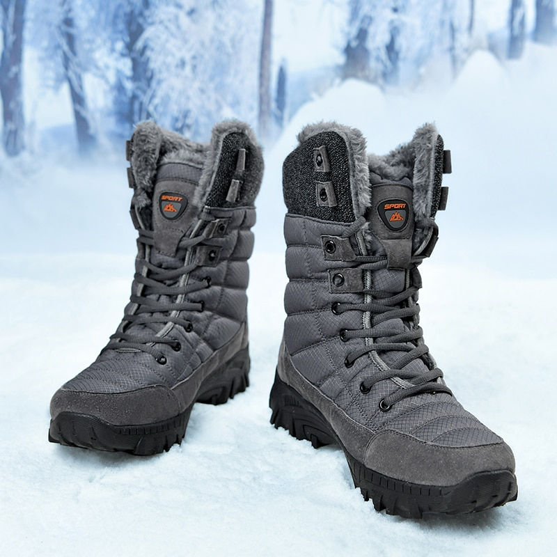 Миниатюра: Men Winter Snow Boots Super Warm Men Hiking Boots High Quality Waterproof Leath