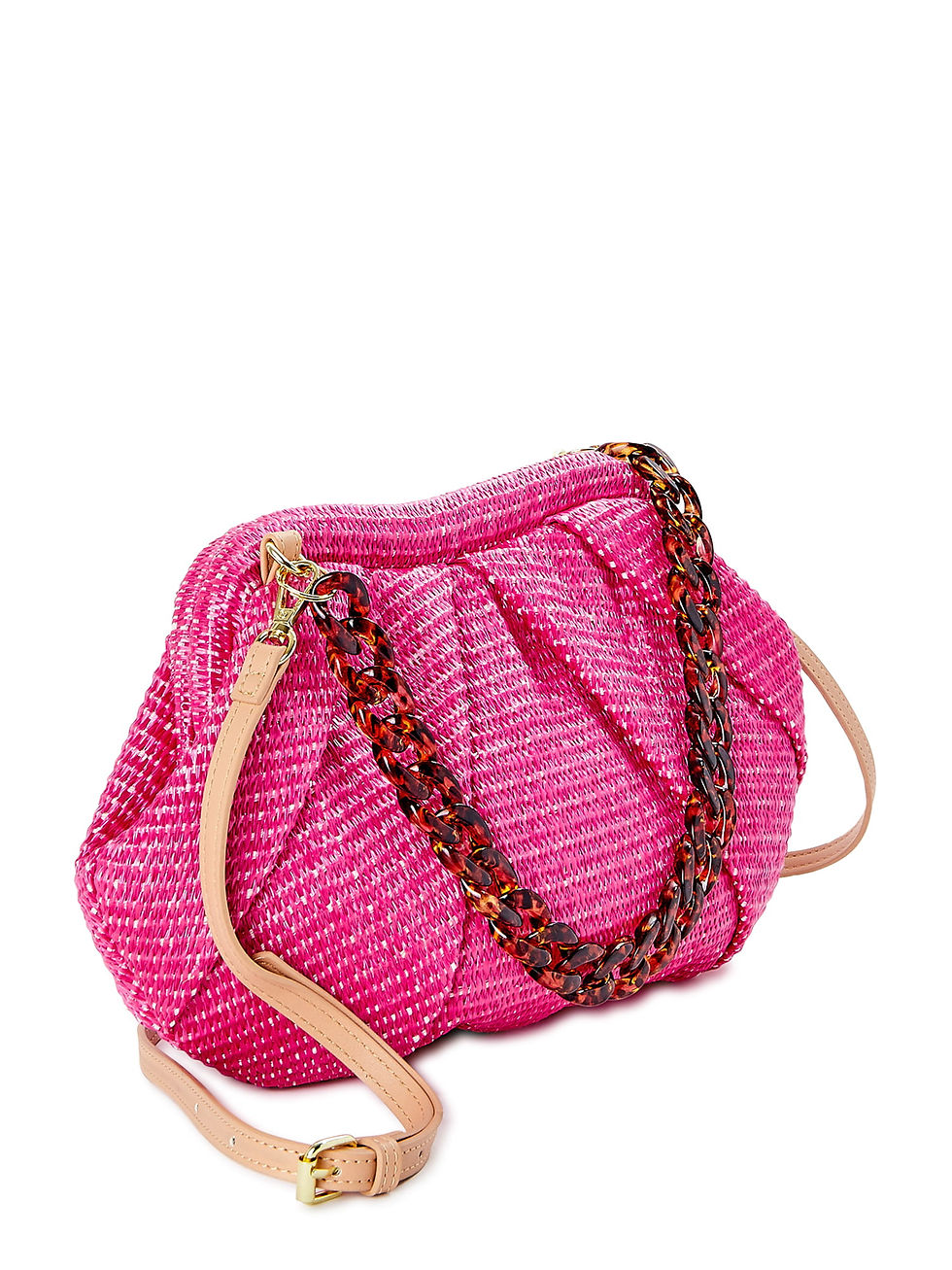 Miniatura: Twig & Arrow Women's Adult Woven Braided Handle Handbag Pink