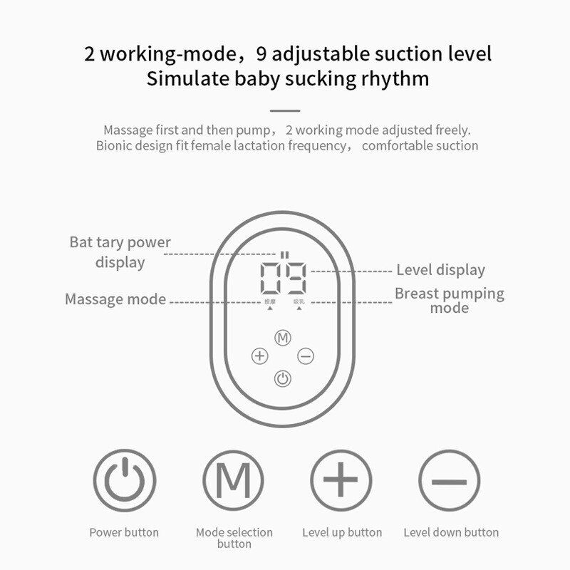 Thumbnail: Portable Wearable Electric Breast Pump Baby Accessories Breastfeeding Hands-Fre