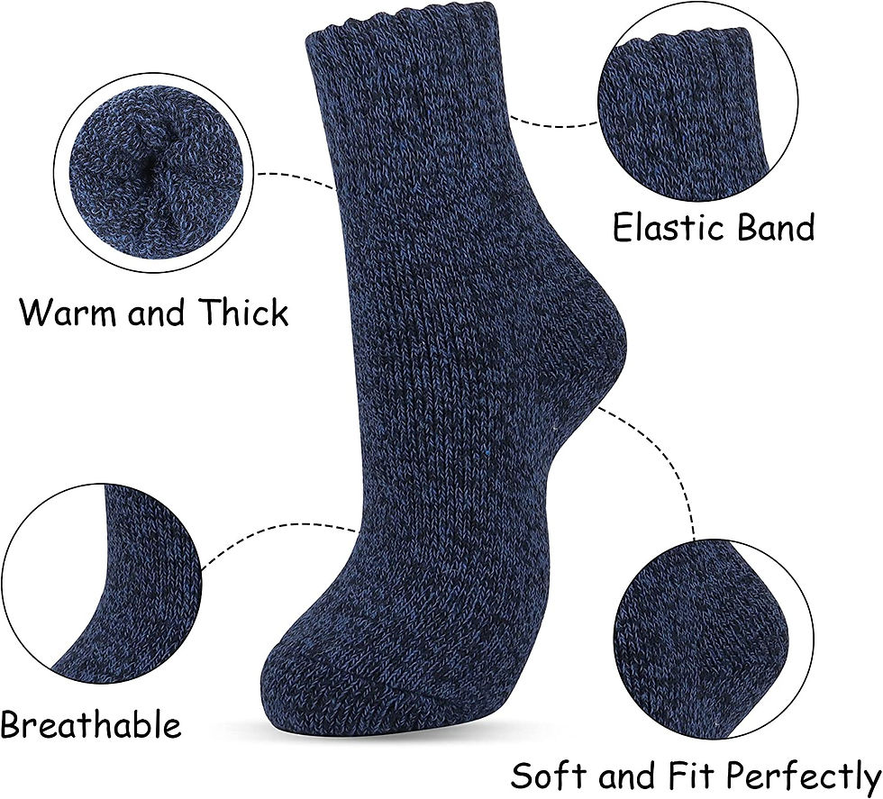 Thumbnail: Moyel Women Thick Wool Socks Warm Winter Thermal Socks