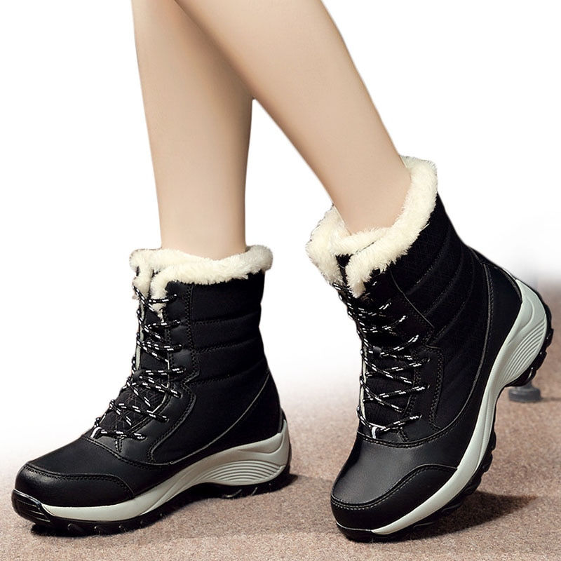 Miniature : Shoes Women Snow Boots 2021 Women Boots Winter Women Plus Size Hot Platform Boo