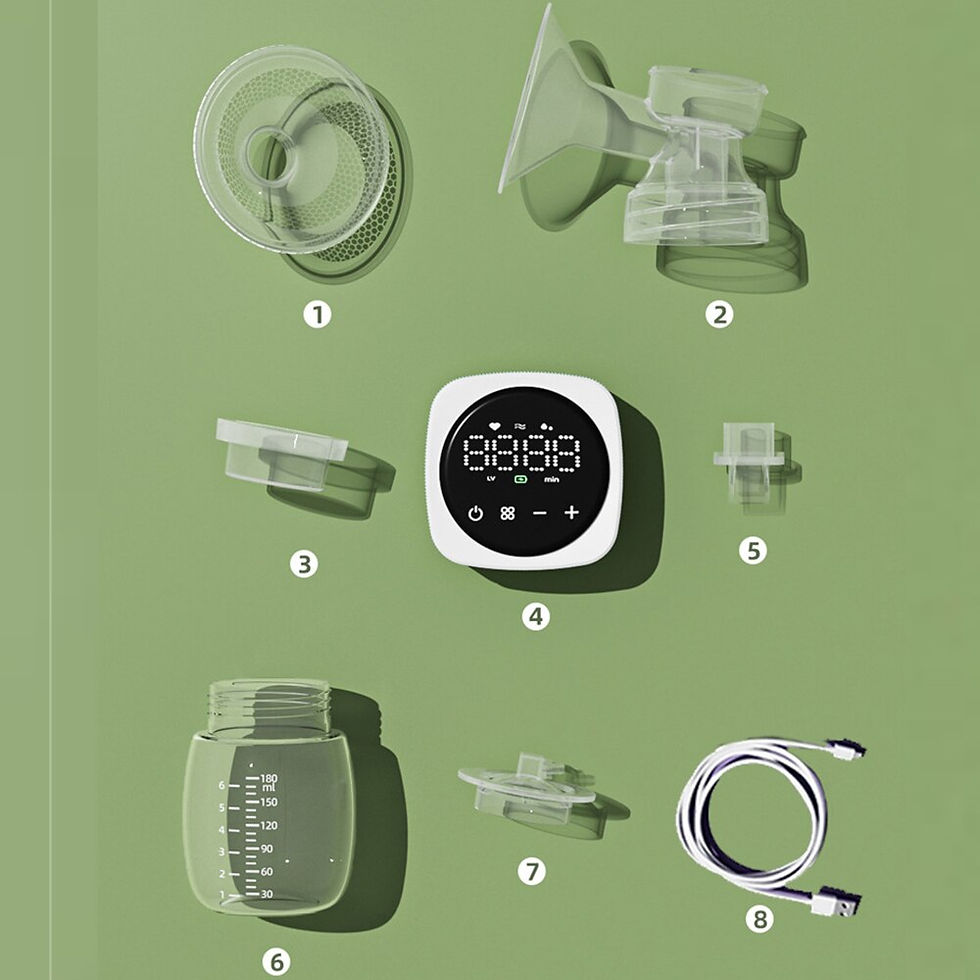 Thumbnail: Double Electric Breast Pump 1500 MAh Lithium Battery LCD Touch Screen Control P