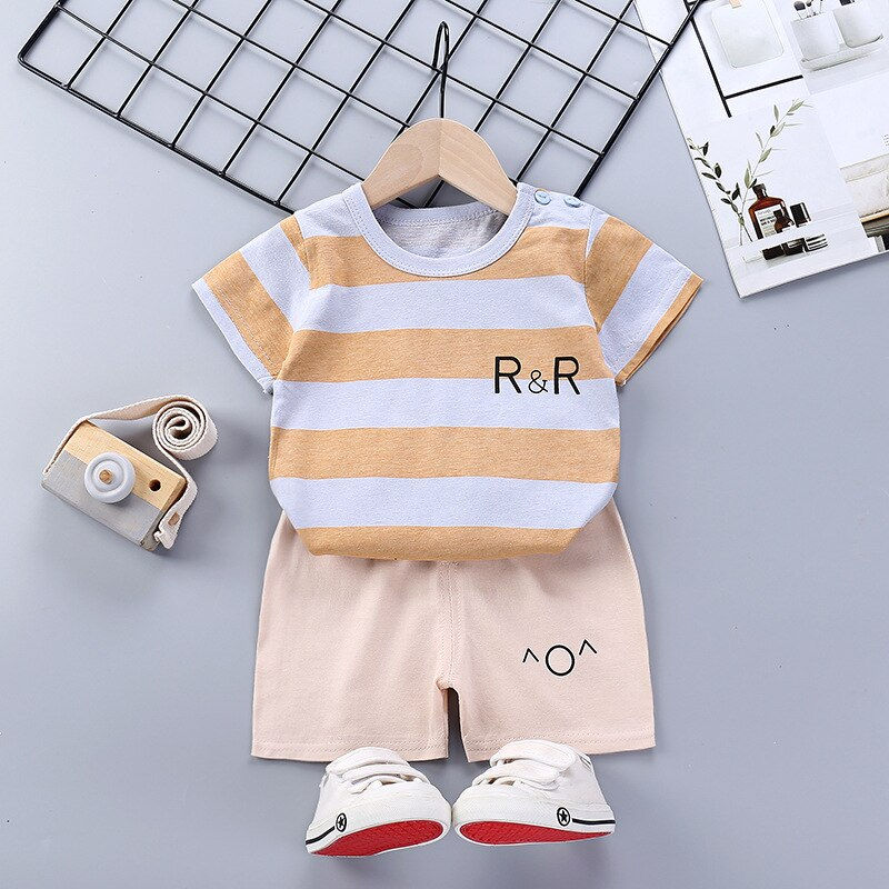 Miniaturbild: Baby Boys Clothing Sets Summer Toddler Fashion Shirt+shorts 2pcs Tracksuits for