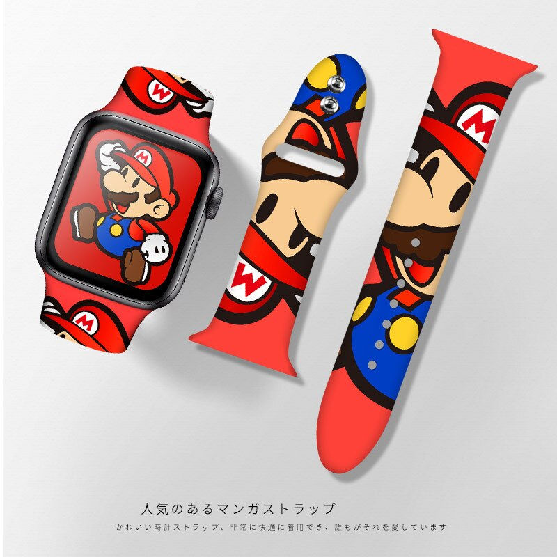 Miniature : Super Mario Bros Apple Watch Band for IWatch Strap 1 2 3 4 5 6 7 TPU 44 42 40 3