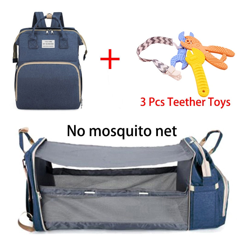 Miniature : Folding Mommy Bag Lightweight Portable Folding Crib Bed Large-capacity Baby Bac