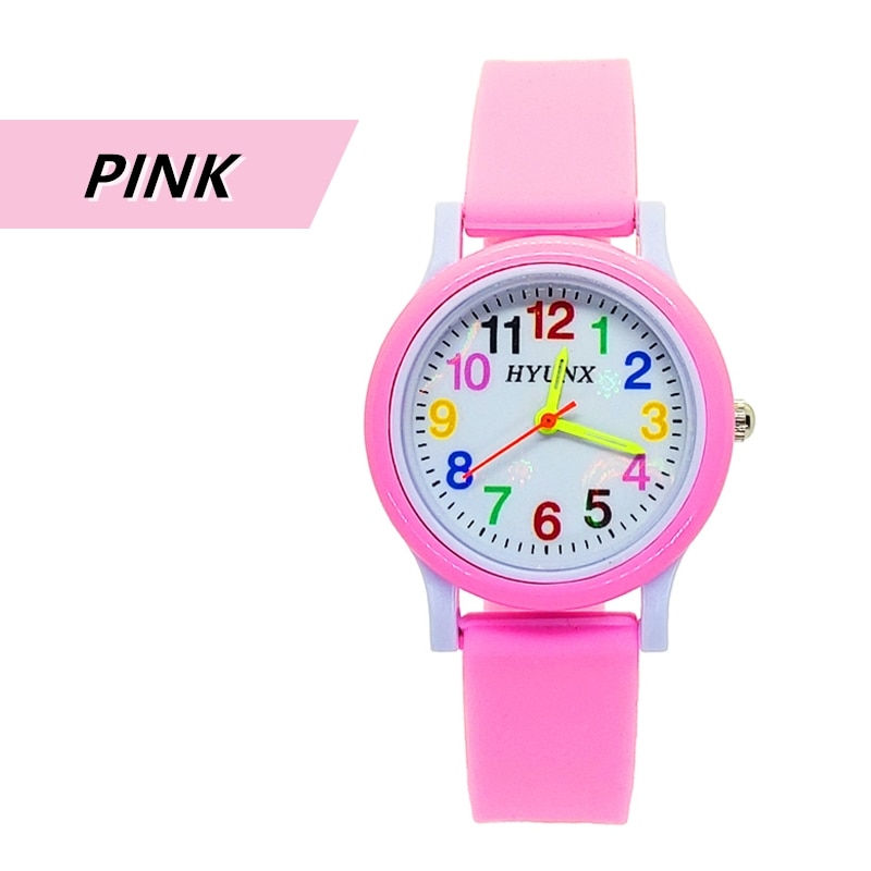 Thumbnail: Study Time Birthday Gift Kids Silicone Quartz Electronic Digital Watch Student