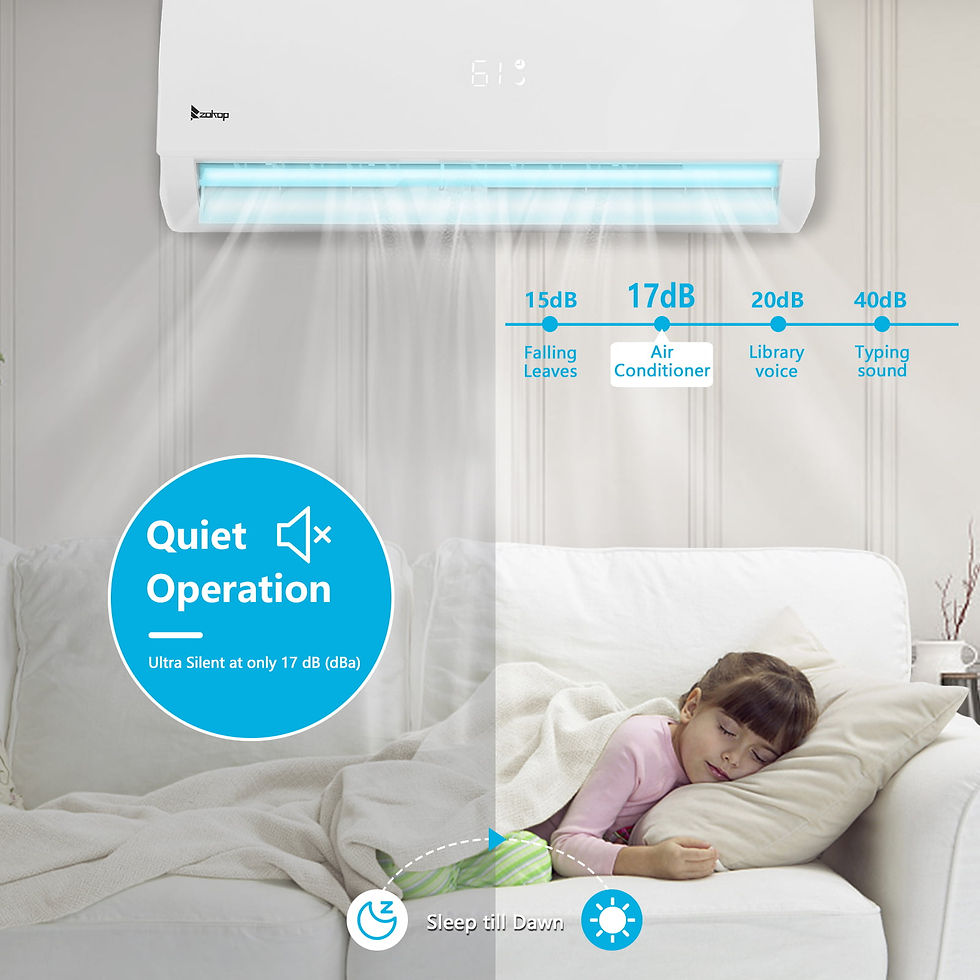Thumbnail: Ktaxon 12000BTU 19 Seer Smart Split Type Inverter Air Conditioners with Heating