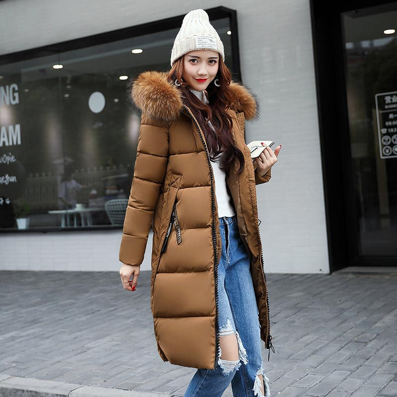 Thumbnail: Winter Jackets Women Female Fashion Long Slim Solid Color Women Jacket Parkas