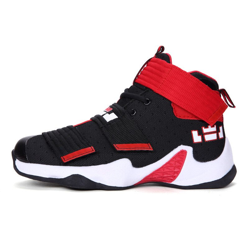 Thumbnail: Men's Basketball Shoes Air Damping Outdoor Sports Sneakers Women High Top Breat