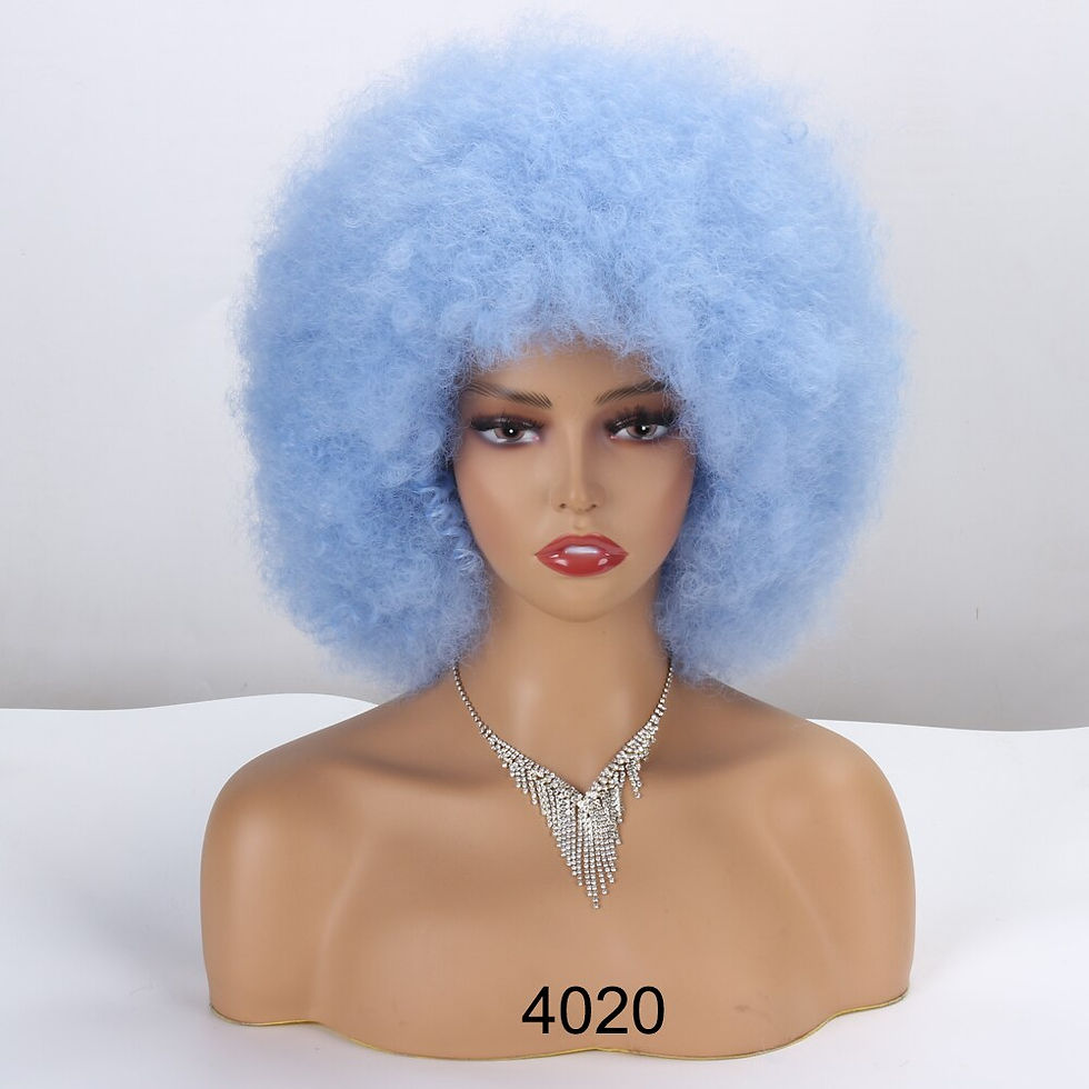 Thumbnail: Afro Kinky Curly Wig Female 8inch Short Afro Wig for Women Good Quality Synthet
