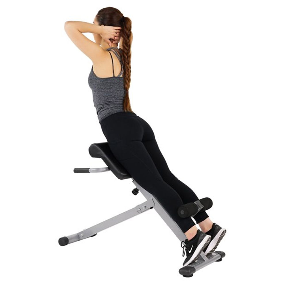 Thumbnail: Sunny Health & Fitness 45° Hyperextension Roman Chair Machine, Height Adjustabl