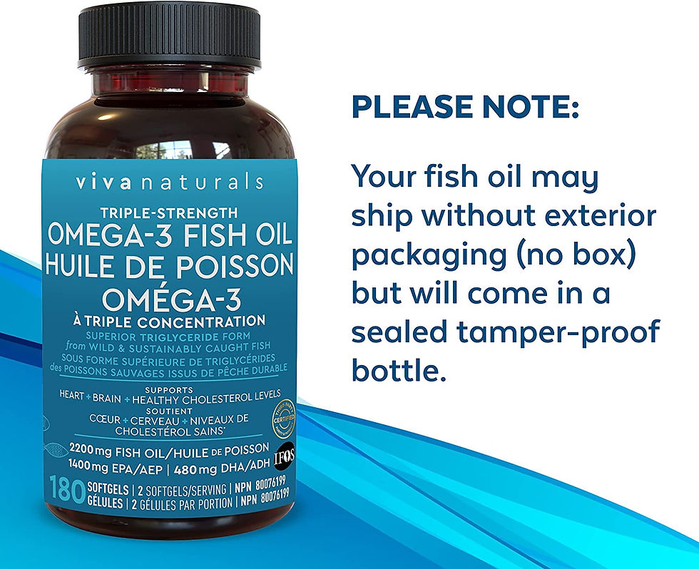 Miniature : Viva Naturals Triple-Strength Omega 3 Fish Oil with EPA and DHA Supplements 2,2