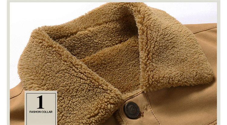 Thumbnail: Air Force Pilot Warm Fur Collar Army Plus Size Tactical Winter Bomber Jacket