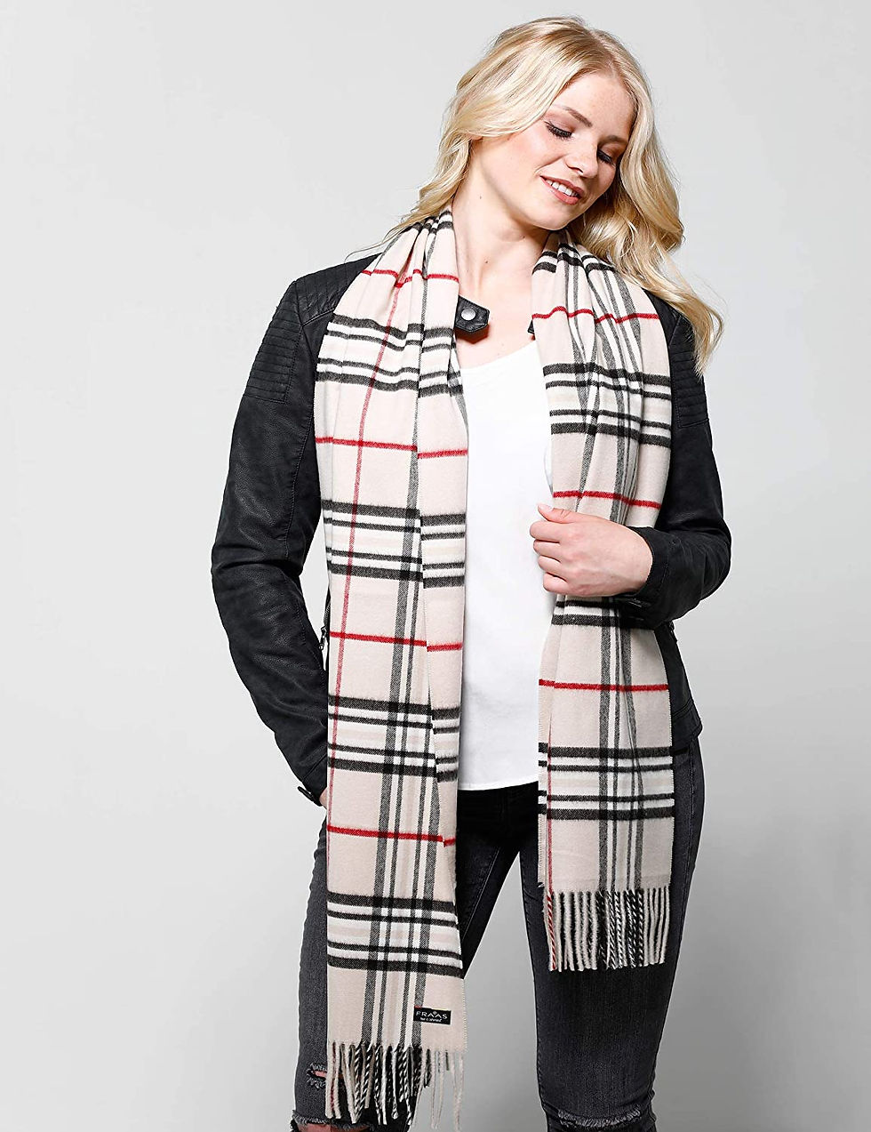 Miniature : FRAAS Plaid Oversized Cashmink Woven Long-Scarf for Men Women - Made in Germany
