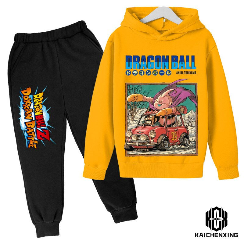 Thumbnail: 2023 Children's Dragon Ball fashion casual hoodie pants suit boys and girls swe