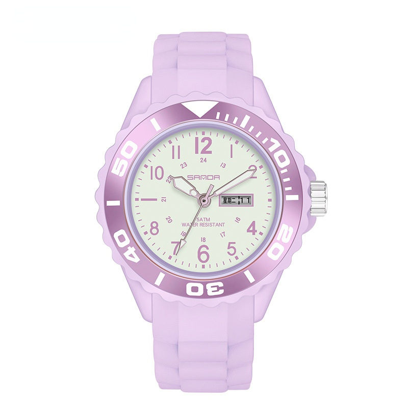 Thumbnail: New 1053 Male and Female Middle School Students Quartz Watch Cool Waterproof Fa