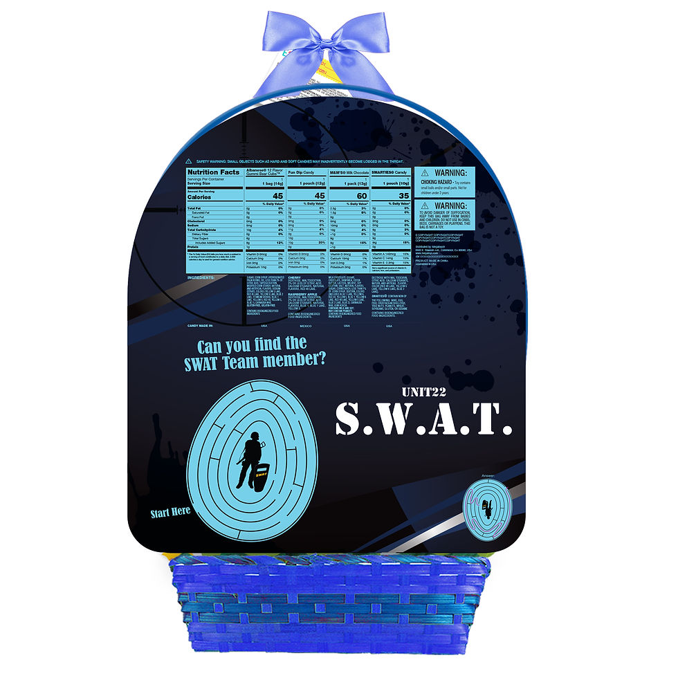 Thumbnail: Megatoys S.W.A.T. with Candy Easter Basket Gift Set