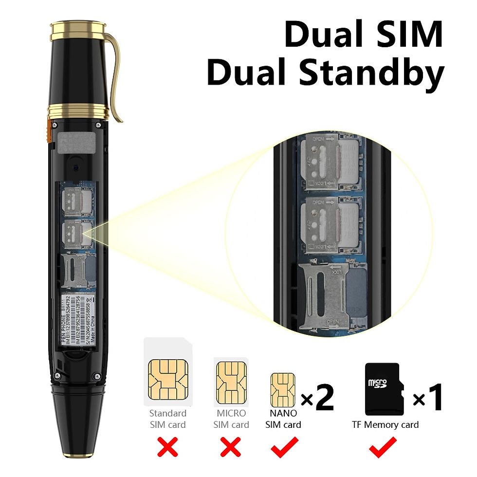 Thumbnail: SERVO BM111 Mobile Phone Pen Dual SIM Camera Fan Bluetooth Dialer Radio Recorde