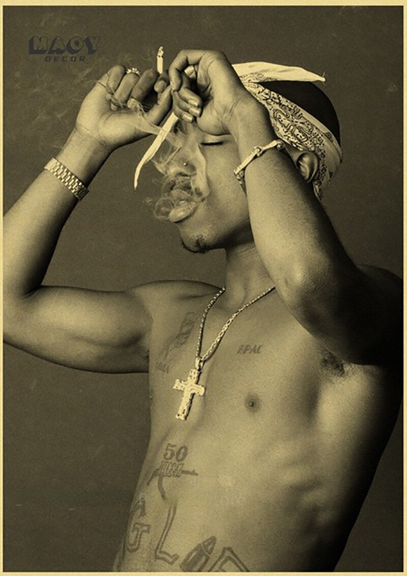 Thumbnail: Famous Hip Hop Singer Poster Kraft Paper Vintage Home Room Bar Cafe Decor Rappe