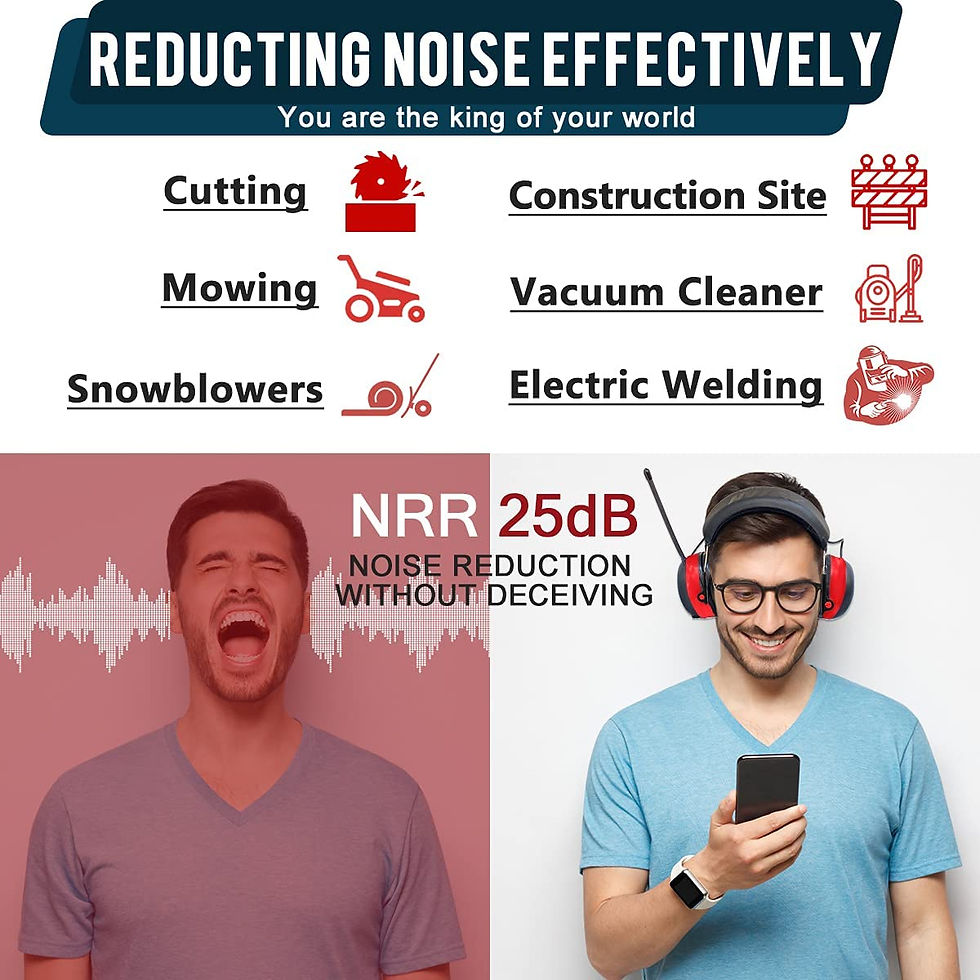Thumbnail: ZOHAN Electronic Earmuffs 5.0 Bluetooth Headphone Ear Protection FM/AM Noise Re