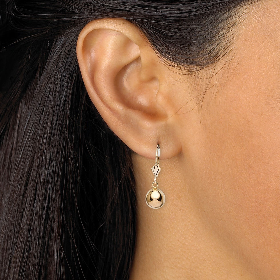 Thumbnail: Ball Drop Earrings in 14k Gold