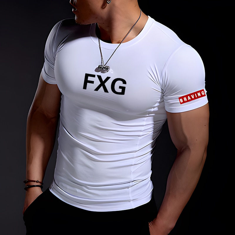 Thumbnail: 2022 Men's Summer Casual Comfortable Tight-Fitting T-Shirt Sports Gym Sportswea