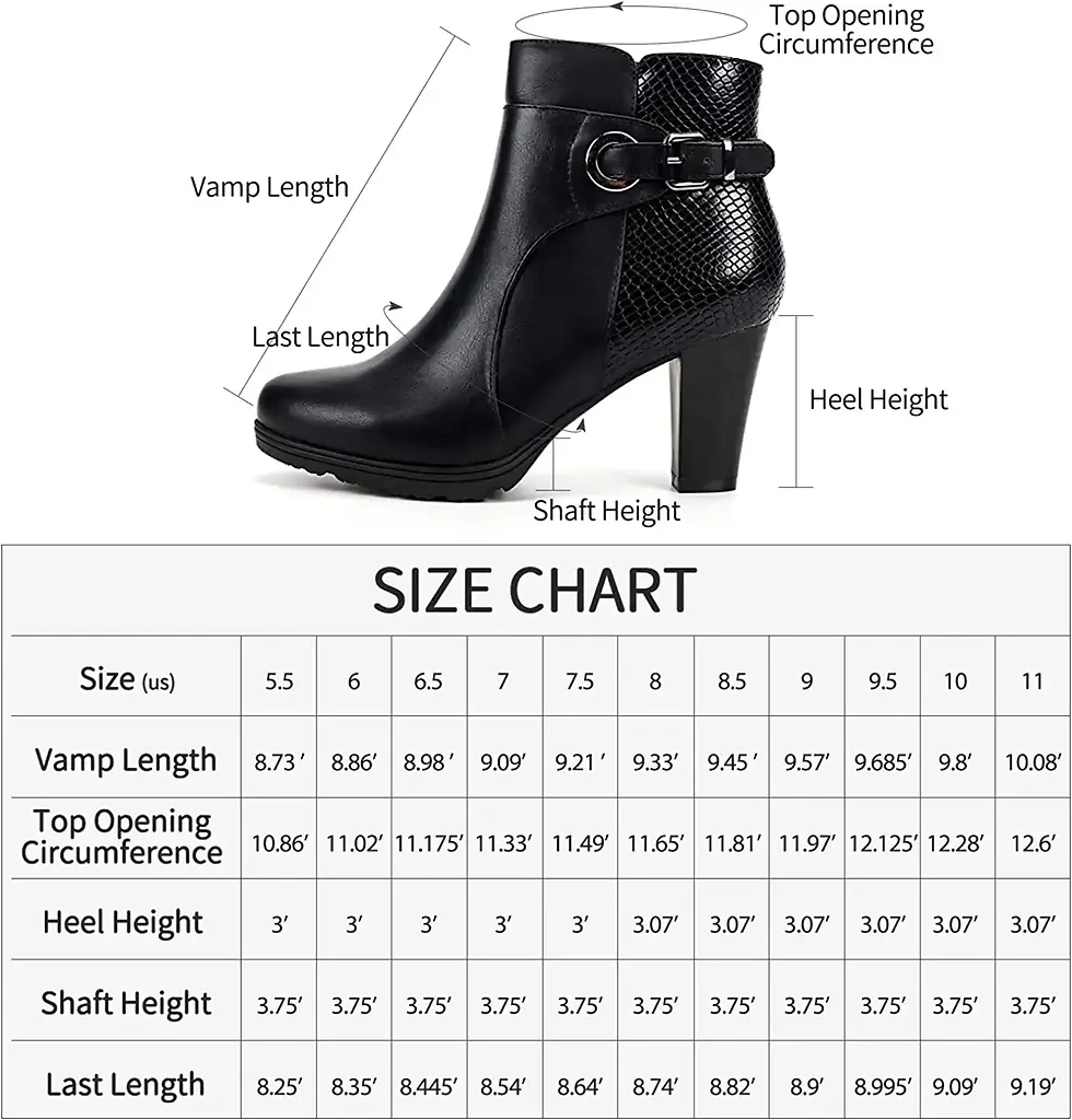Thumbnail: mysoft Women's Zipper Bootie Chunky Stacked Heel Ankle Boots Buckle Strap Ankle