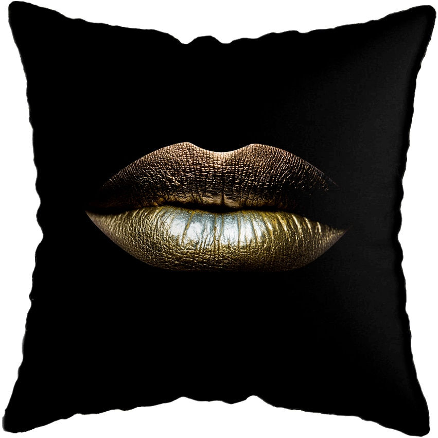 Miniature : 45*45CM Modern Living Room Black Gold African Lady Woman Style Look Art Deco So