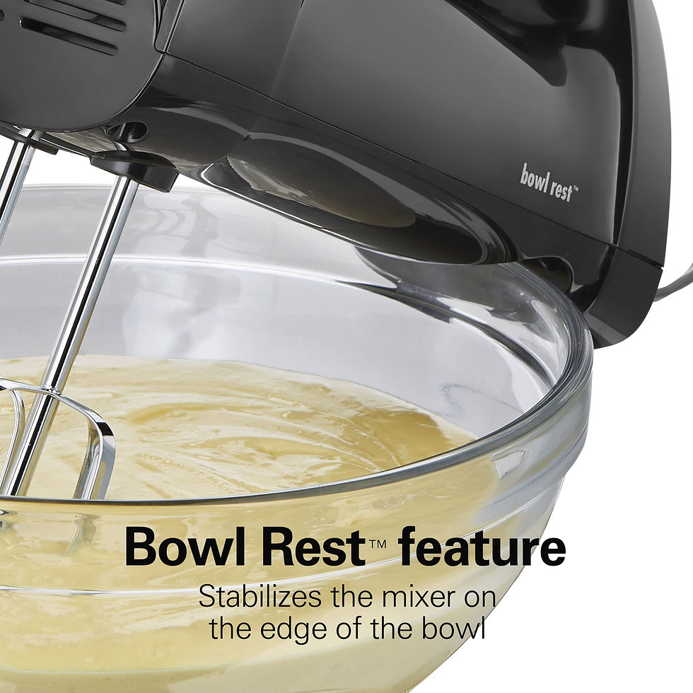 Thumbnail: Hamilton Beach 6 Speed Hand Mixer, Quick Burst, Storage Case, Black, 62690
