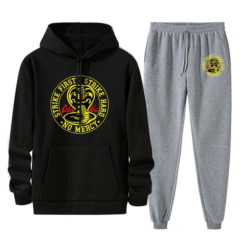 Thumbnail: Hoodie Set Men's Oversize Track and Field Winter Hip Hop Street Casual Jogging 