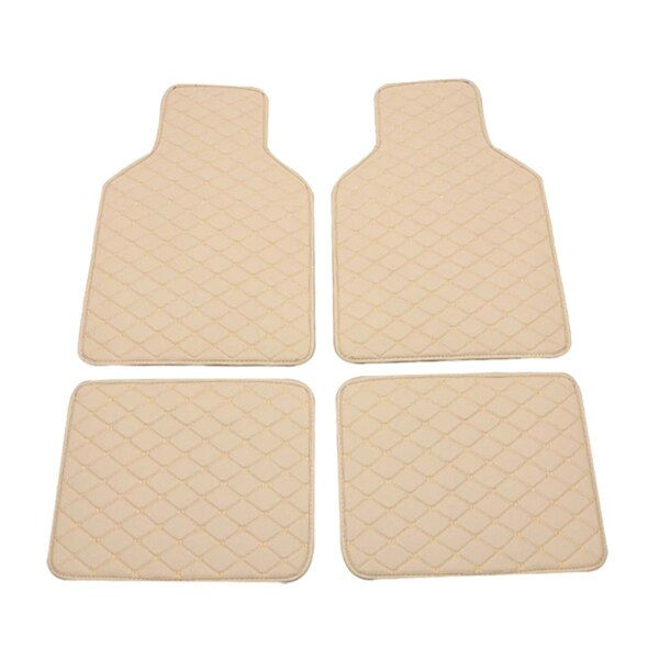 Thumbnail: 4pcs Universal Leather Car Floor Mat Car-Styling Interior Accessories Mat Floor