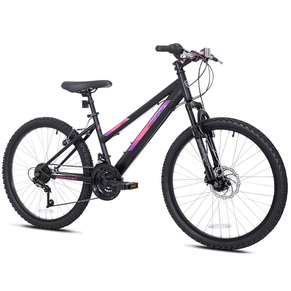 Thumbnail: 24" Northpoint Girl's Mountain Bike, Black/Pink/Purple