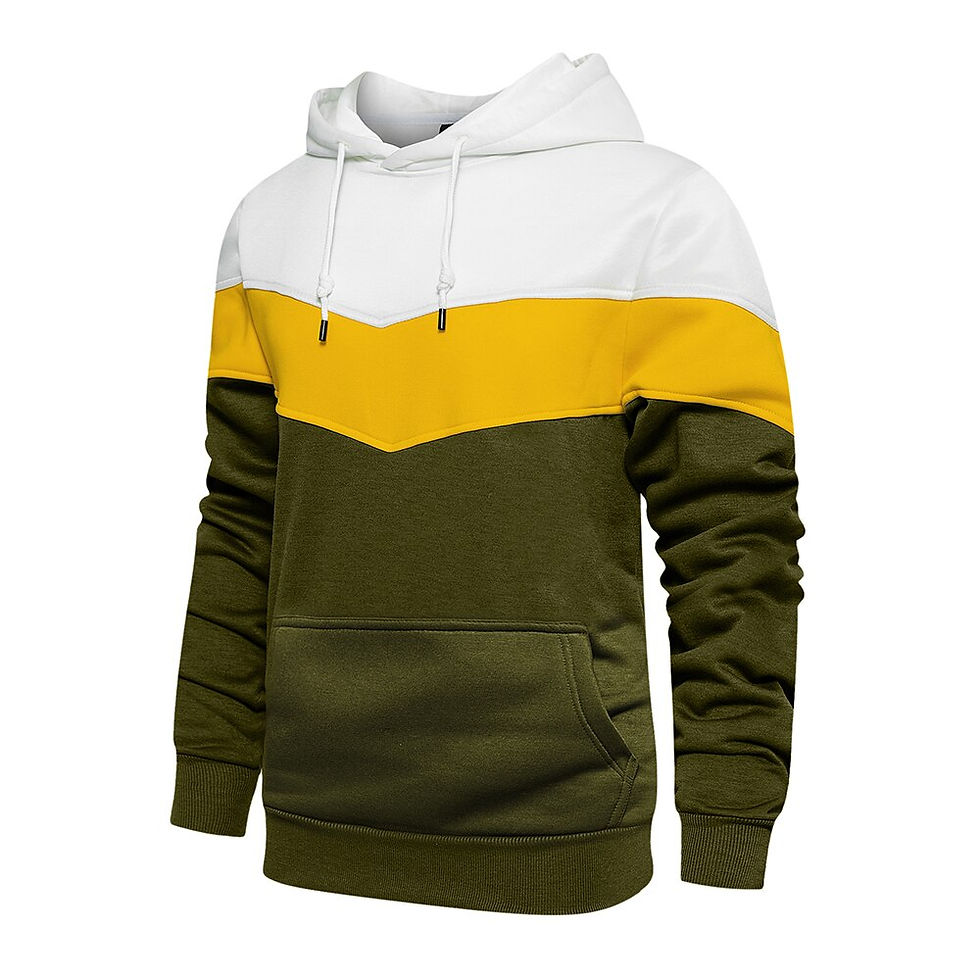 Miniature : 2023 Patchwork Hoodie Men Sweatshirts Casual Hip Hop Streetwear Loose Hoodies M