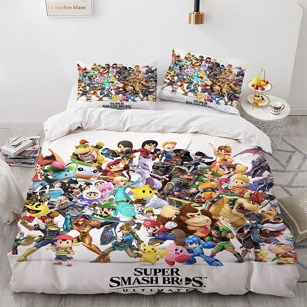 Thumbnail: Super Soft Marioes 3d Print Duvet Cover Pillowcase Cartoon Bedding Set Single T