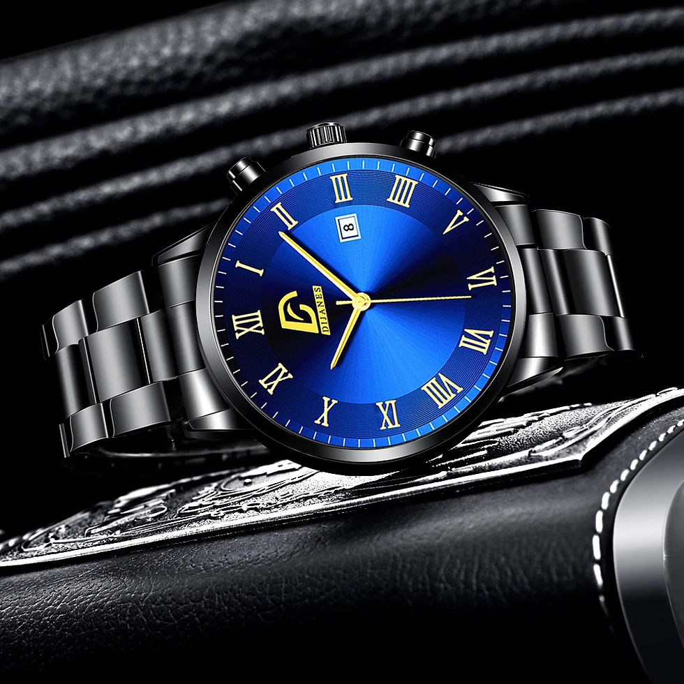 Thumbnail: Fashion Mens Watches Luxury Calendar Date Quartz Clock Big Dial Men Business St