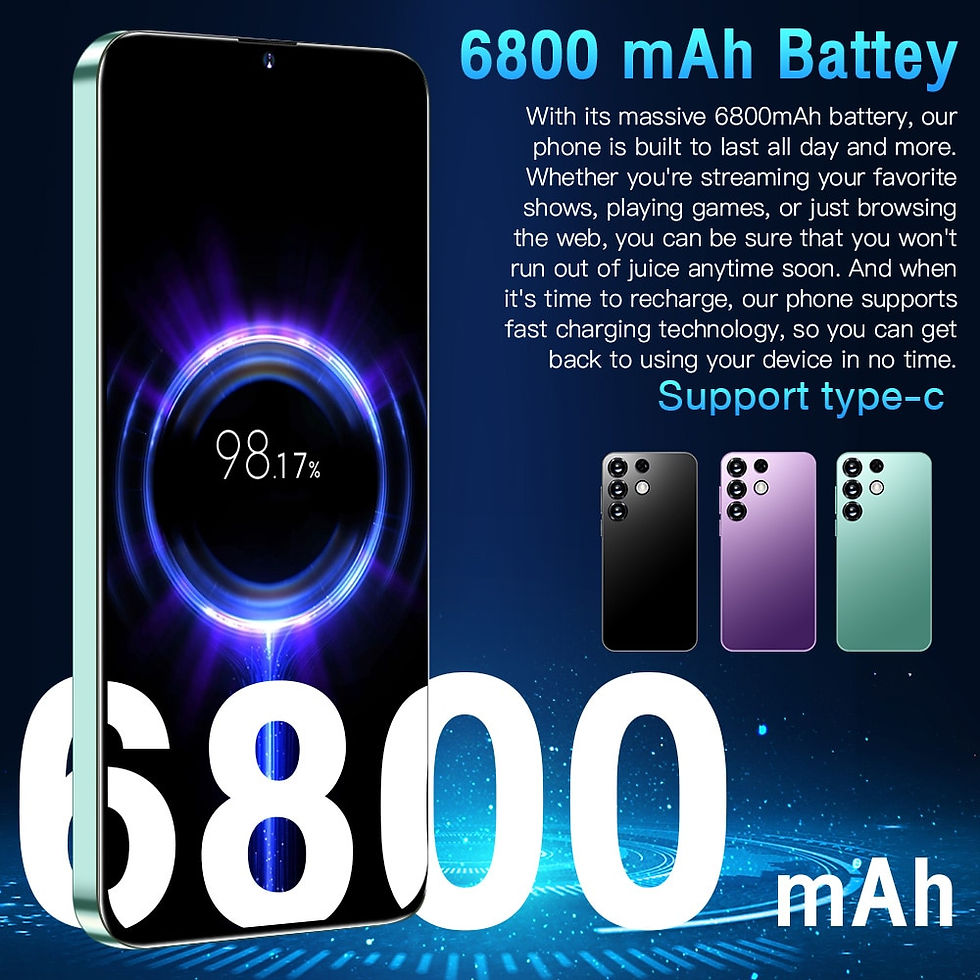 Thumbnail: FANHUN S23 Ultra Smartphone 6.8 HD Screen  Mobile Phones 16G+1T 5G 6800mAh Cell