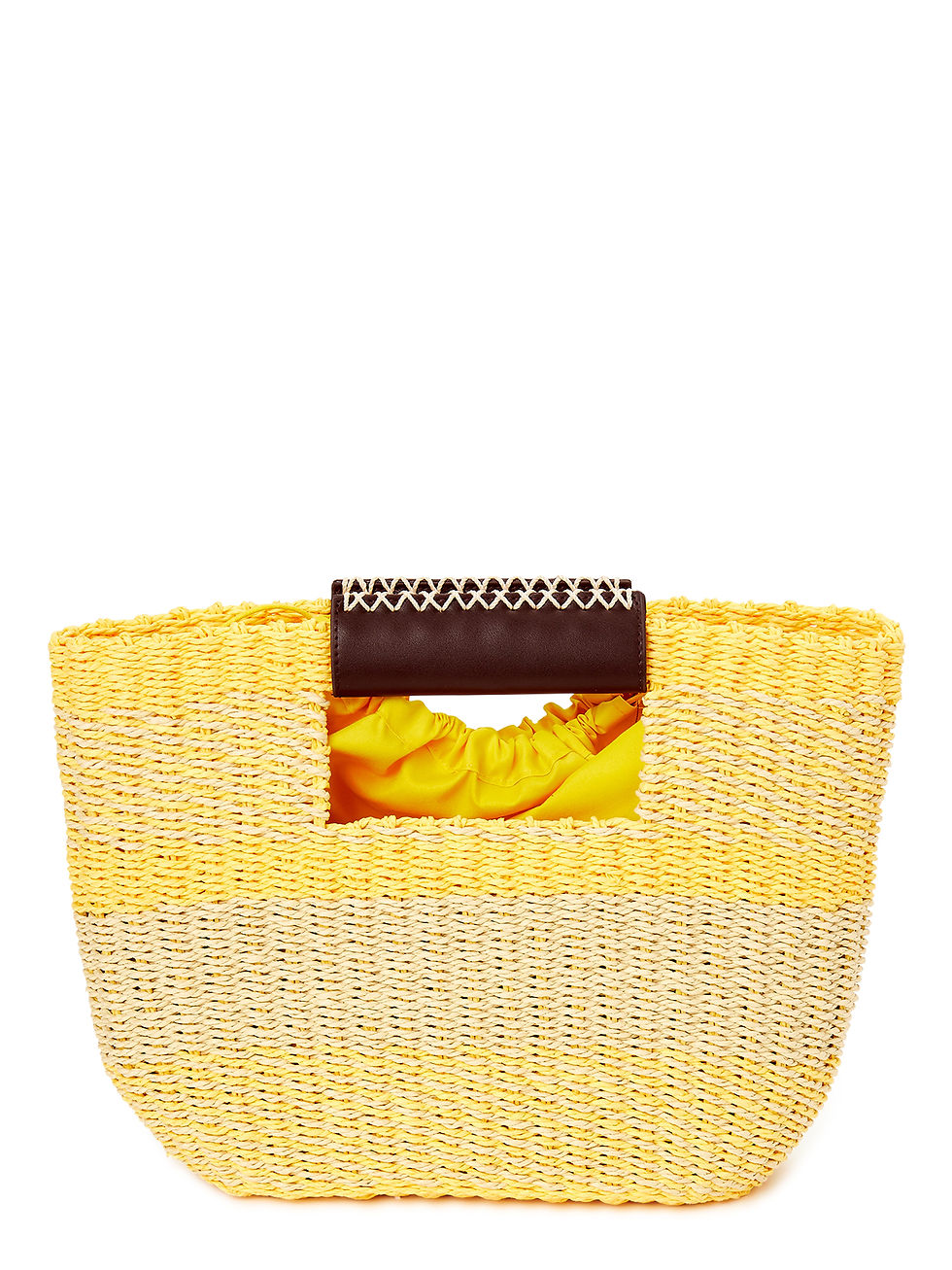 الصورة المصغرة: Scoop Women’s Striped Woven Beach Bag with Removable Pouch, Yellow