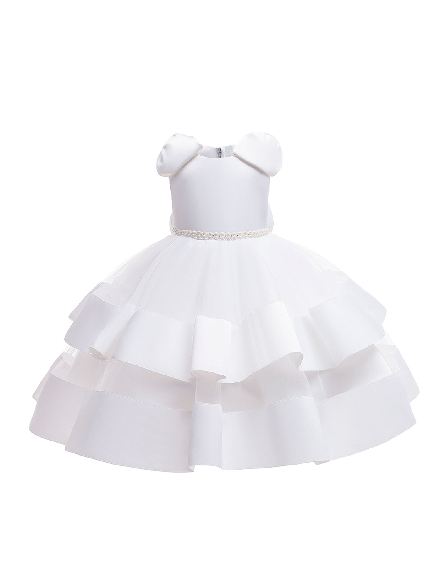 Musuos Baby Girls Formal Party Dress Tulle Wedding Flower Gown Princess Tutu Su