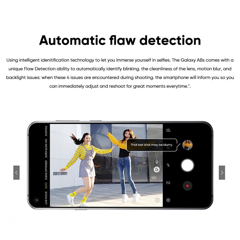 Thumbnail: Original Samsung Galaxy A8S Smartphone Pinkish Yellow Snapdragon 710 Android Ce